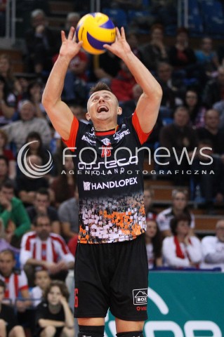  30.10.2013 RZESZOW POLAND<br />SIATKOWKA LIGA MISTRZOW MEN CEV VOLLEYBALL CHAMPIONS LEAGUE 2013 MATCH<br />ASSECO RESOVIA - BUDVANSKA RIVIJERA BUDVA<br />N/Z KRZYSZTOF IGNACZAK SYLWETKA <br /> 