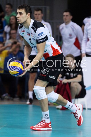  30.10.2013 RZESZOW POLAND<br />SIATKOWKA LIGA MISTRZOW MEN CEV VOLLEYBALL CHAMPIONS LEAGUE 2013 MATCH<br />ASSECO RESOVIA - BUDVANSKA RIVIJERA BUDVA<br />N/Z FABIAN DRZYZGA SYLWETKA <br /> 