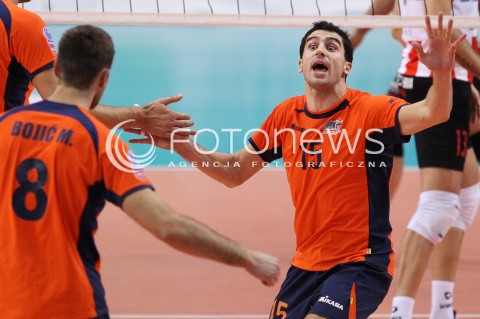  30.10.2013 RZESZOW POLAND<br />SIATKOWKA LIGA MISTRZOW MEN CEV VOLLEYBALL CHAMPIONS LEAGUE 2013 MATCH<br />ASSECO RESOVIA - BUDVANSKA RIVIJERA BUDVA<br />N/Z MARCO FALASCHI MARKO BOJIC RADOSC EMOCJE <br /> 