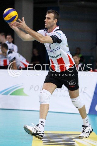  30.10.2013 RZESZOW POLAND<br />SIATKOWKA LIGA MISTRZOW MEN CEV VOLLEYBALL CHAMPIONS LEAGUE 2013 MATCH<br />ASSECO RESOVIA - BUDVANSKA RIVIJERA BUDVA<br />N/Z PETER VERES SYLWETKA <br /> 