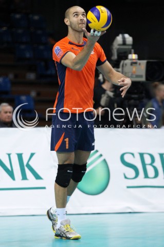  30.10.2013 RZESZOW POLAND<br />SIATKOWKA LIGA MISTRZOW MEN CEV VOLLEYBALL CHAMPIONS LEAGUE 2013 MATCH<br />ASSECO RESOVIA - BUDVANSKA RIVIJERA BUDVA<br />N/Z VOJIN CACIC SYLWETKA <br /> 