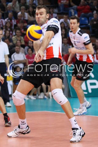  30.10.2013 RZESZOW POLAND<br />SIATKOWKA LIGA MISTRZOW MEN CEV VOLLEYBALL CHAMPIONS LEAGUE 2013 MATCH<br />ASSECO RESOVIA - BUDVANSKA RIVIJERA BUDVA<br />N/Z PETER VERES SYLWETKA <br /> 