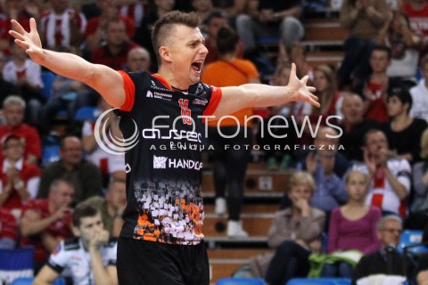  30.10.2013 RZESZOW POLAND<br />SIATKOWKA LIGA MISTRZOW MEN CEV VOLLEYBALL CHAMPIONS LEAGUE 2013 MATCH<br />ASSECO RESOVIA - BUDVANSKA RIVIJERA BUDVA<br />N/Z KRZYSZTOF IGNACZAK RADOSC EMOCJE <br /> 