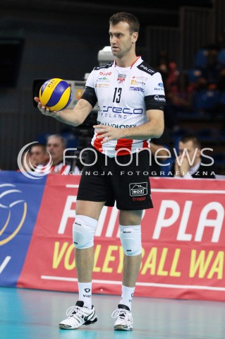  30.10.2013 RZESZOW POLAND<br />SIATKOWKA LIGA MISTRZOW MEN CEV VOLLEYBALL CHAMPIONS LEAGUE 2013 MATCH<br />ASSECO RESOVIA - BUDVANSKA RIVIJERA BUDVA<br />N/Z PETER VERES SYLWETKA <br /> 
