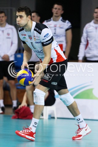  30.10.2013 RZESZOW POLAND<br />SIATKOWKA LIGA MISTRZOW MEN CEV VOLLEYBALL CHAMPIONS LEAGUE 2013 MATCH<br />ASSECO RESOVIA - BUDVANSKA RIVIJERA BUDVA<br />N/Z FABIAN DRZYZGA SYLWETKA <br /> 
