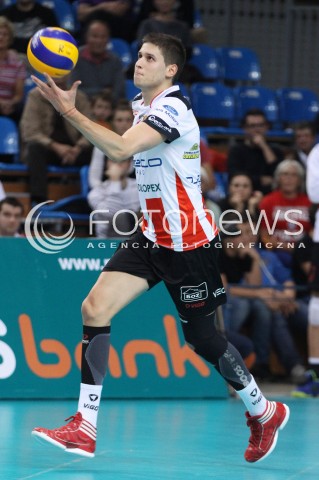  30.10.2013 RZESZOW POLAND<br />SIATKOWKA LIGA MISTRZOW MEN CEV VOLLEYBALL CHAMPIONS LEAGUE 2013 MATCH<br />ASSECO RESOVIA - BUDVANSKA RIVIJERA BUDVA<br />N/Z NIKOLAY PENCZEV PENCHEV SYLWETKA <br /> 