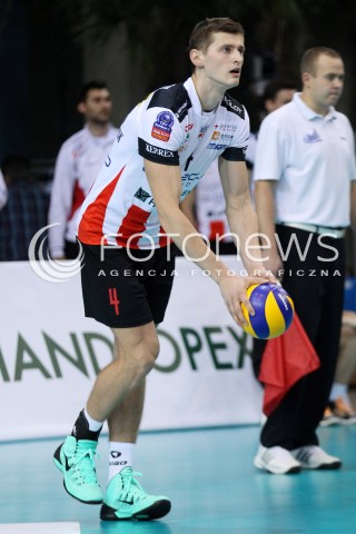  30.10.2013 RZESZOW POLAND<br />SIATKOWKA LIGA MISTRZOW MEN CEV VOLLEYBALL CHAMPIONS LEAGUE 2013 MATCH<br />ASSECO RESOVIA - BUDVANSKA RIVIJERA BUDVA<br />N/Z PIOTR NOWAKOWSKI SYLWETKA <br /> 