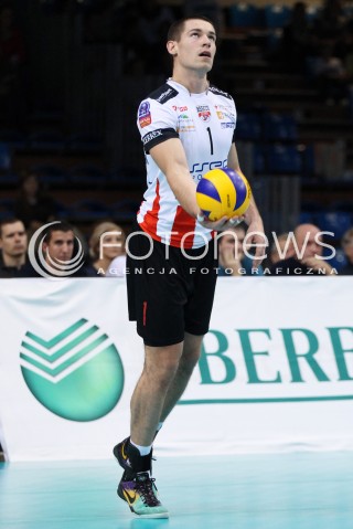  30.10.2013 RZESZOW POLAND<br />SIATKOWKA LIGA MISTRZOW MEN CEV VOLLEYBALL CHAMPIONS LEAGUE 2013 MATCH<br />ASSECO RESOVIA - BUDVANSKA RIVIJERA BUDVA<br />N/Z DAWID KONARSKI SYLWETKA <br /> 