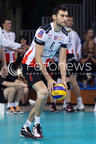  30.10.2013 RZESZOW POLAND<br />SIATKOWKA LIGA MISTRZOW MEN CEV VOLLEYBALL CHAMPIONS LEAGUE 2013 MATCH<br />ASSECO RESOVIA - BUDVANSKA RIVIJERA BUDVA<br />N/Z GRZEGORZ KOSOK SYLWETKA <br /> 