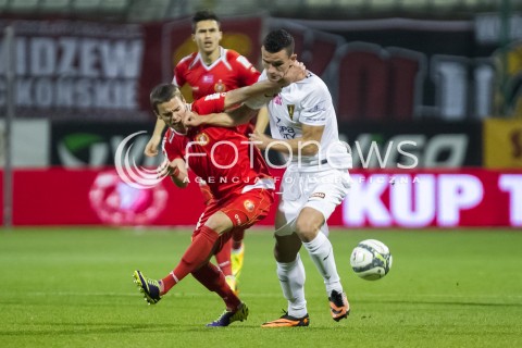 02.11.2013 LODZ PILKA NOZNA T-MOBILE EKSTRAKLASA SEZON 2013/2014 FOOTBALL POLISH EKSTRAKLASA SEASON WIDZEW LODZ - POGON SZCZECIN N/Z VELJKO BATROVIC ADAM FRACZCZAK   