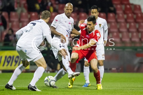  02.11.2013 LODZ PILKA NOZNA T-MOBILE EKSTRAKLASA SEZON 2013/2014 FOOTBALL POLISH EKSTRAKLASA SEASON WIDZEW LODZ - POGON SZCZECIN N/Z KRYSTIAN NOWAK DA ROSA JOSE HERNANI   