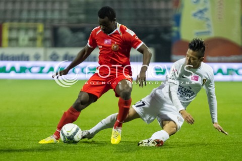 02.11.2013 LODZ PILKA NOZNA T-MOBILE EKSTRAKLASA SEZON 2013/2014 FOOTBALL POLISH EKSTRAKLASA SEASON WIDZEW LODZ - POGON SZCZECIN N/Z PRINCEWILL OKACHI AKAHOSHI TAKAFUMI   