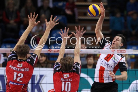  02.11.2013 RZESZOW <br />SIATKOWKA PLUS LIGA 2013/2014 MEN VOLLEYBALL POLAND POLISH PLUSLIGA LEAGUE SEASON 2013/2014 <br />MECZ ASSECO RESOVIA RZESZOW - TRANSFER BYDGOSZCZ<br />N/Z OLIEG ACHREM JAN NOWAKOWSKI PAWEL WOICKI<br /> 