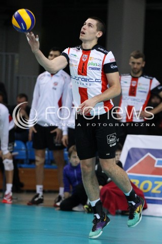  02.11.2013 RZESZOW <br />SIATKOWKA PLUS LIGA 2013/2014 MEN VOLLEYBALL POLAND POLISH PLUSLIGA LEAGUE SEASON 2013/2014 <br />MECZ ASSECO RESOVIA RZESZOW - TRANSFER BYDGOSZCZ<br />N/Z DAWID KONARSKI SYLWETKA<br /> 