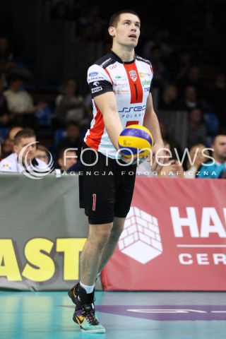  02.11.2013 RZESZOW <br />SIATKOWKA PLUS LIGA 2013/2014 MEN VOLLEYBALL POLAND POLISH PLUSLIGA LEAGUE SEASON 2013/2014 <br />MECZ ASSECO RESOVIA RZESZOW - TRANSFER BYDGOSZCZ<br />N/Z DAWID KONARSKI SYLWETKA<br /> 
