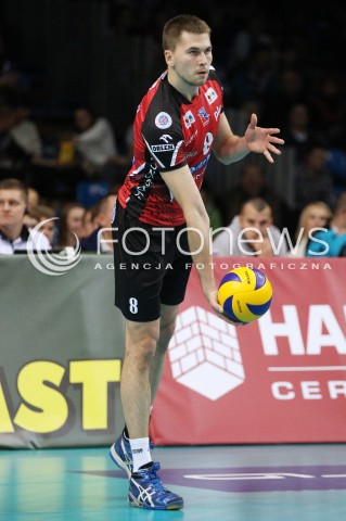  02.11.2013 RZESZOW <br />SIATKOWKA PLUS LIGA 2013/2014 MEN VOLLEYBALL POLAND POLISH PLUSLIGA LEAGUE SEASON 2013/2014 <br />MECZ ASSECO RESOVIA RZESZOW - TRANSFER BYDGOSZCZ<br />N/Z BARTOSZ JANECZEK SYLWETKA<br /> 