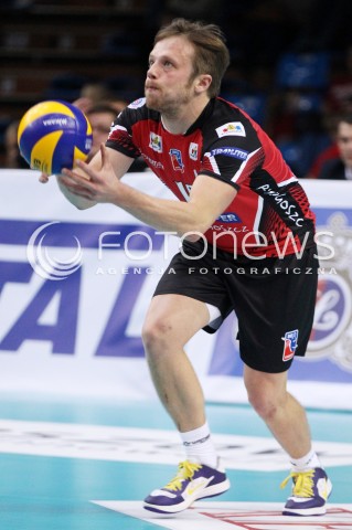  02.11.2013 RZESZOW <br />SIATKOWKA PLUS LIGA 2013/2014 MEN VOLLEYBALL POLAND POLISH PLUSLIGA LEAGUE SEASON 2013/2014 <br />MECZ ASSECO RESOVIA RZESZOW - TRANSFER BYDGOSZCZ<br />N/Z PAWEL WOICKI SYLWETKA<br /> 