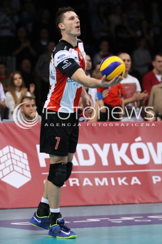  02.11.2013 RZESZOW <br />SIATKOWKA PLUS LIGA 2013/2014 MEN VOLLEYBALL POLAND POLISH PLUSLIGA LEAGUE SEASON 2013/2014 <br />MECZ ASSECO RESOVIA RZESZOW - TRANSFER BYDGOSZCZ<br />N/Z OLIEG ACHREM SYLWETKA<br /> 