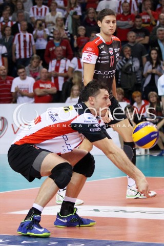  02.11.2013 RZESZOW <br />SIATKOWKA PLUS LIGA 2013/2014 MEN VOLLEYBALL POLAND POLISH PLUSLIGA LEAGUE SEASON 2013/2014 <br />MECZ ASSECO RESOVIA RZESZOW - TRANSFER BYDGOSZCZ<br />N/Z OLIEG ACHREM NIKOLAY PENCZEV <br /> 