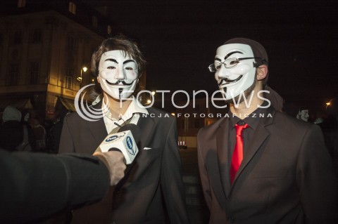  05.11.2013 WARSZAWA MARSZ MILIONA MASEK N/Z ANONIMOWI ANONYMOUS  
