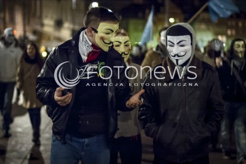  05.11.2013 WARSZAWA MARSZ MILIONA MASEK N/Z ANONIMOWI ANONYMOUS  