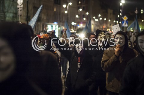  05.11.2013 WARSZAWA MARSZ MILIONA MASEK N/Z ANONIMOWI ANONYMOUS  