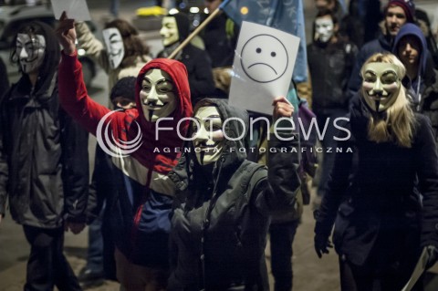  05.11.2013 WARSZAWA MARSZ MILIONA MASEK N/Z ANONIMOWI ANONYMOUS  