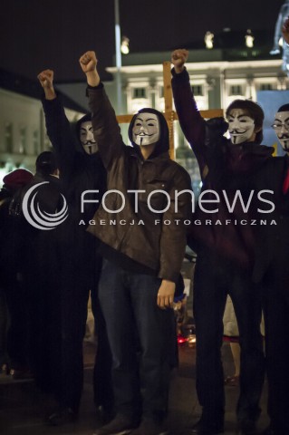 05.11.2013 WARSZAWA MARSZ MILIONA MASEK N/Z ANONIMOWI ANONYMOUS  