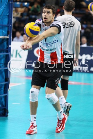  06.11.2013 RZESZOW POLAND <br />SIATKOWKA LIGA MISTRZOW MEN CEV VOLLEYBALL CHAMPIONS LEAGUE 2013 MATCH<br />ASSECO RESOVIA -  JIHOSTROJ CESKE BUDEJOVICE<br />N/Z FABIAN DRZYZGA SYLWETKA <br /> 