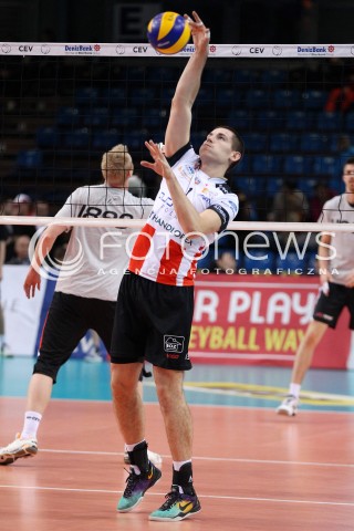  06.11.2013 RZESZOW POLAND <br />SIATKOWKA LIGA MISTRZOW MEN CEV VOLLEYBALL CHAMPIONS LEAGUE 2013 MATCH<br />ASSECO RESOVIA -  JIHOSTROJ CESKE BUDEJOVICE<br />N/Z DAWID KONARSKI SYLWETKA <br /> 
