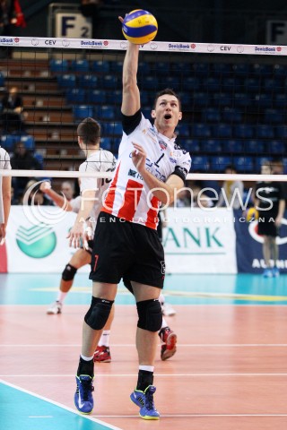  06.11.2013 RZESZOW POLAND <br />SIATKOWKA LIGA MISTRZOW MEN CEV VOLLEYBALL CHAMPIONS LEAGUE 2013 MATCH<br />ASSECO RESOVIA -  JIHOSTROJ CESKE BUDEJOVICE<br />N/Z ALEH AKHREM OLIEG ACHREM SYLWETKA <br /> 