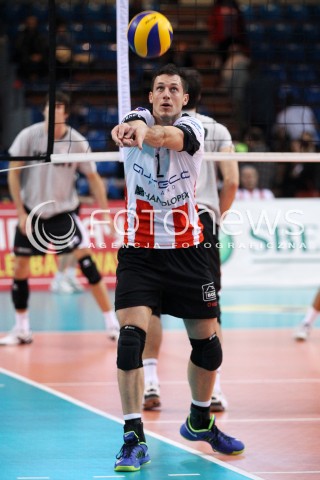  06.11.2013 RZESZOW POLAND <br />SIATKOWKA LIGA MISTRZOW MEN CEV VOLLEYBALL CHAMPIONS LEAGUE 2013 MATCH<br />ASSECO RESOVIA -  JIHOSTROJ CESKE BUDEJOVICE<br />N/Z ALEH AKHREM OLIEG ACHREM SYLWETKA <br /> 