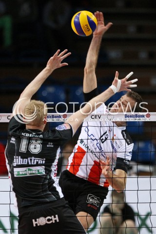  06.11.2013 RZESZOW POLAND <br />SIATKOWKA LIGA MISTRZOW MEN CEV VOLLEYBALL CHAMPIONS LEAGUE 2013 MATCH<br />ASSECO RESOVIA -  JIHOSTROJ CESKE BUDEJOVICE<br />N/Z PETER VERES MICHAL KRISKO <br /> 