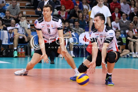  06.11.2013 RZESZOW POLAND <br />SIATKOWKA LIGA MISTRZOW MEN CEV VOLLEYBALL CHAMPIONS LEAGUE 2013 MATCH<br />ASSECO RESOVIA -  JIHOSTROJ CESKE BUDEJOVICE<br />N/Z OLIEG ACHREM JOCHEN SCHOPS <br /> 