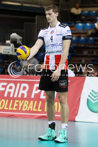  06.11.2013 RZESZOW POLAND <br />SIATKOWKA LIGA MISTRZOW MEN CEV VOLLEYBALL CHAMPIONS LEAGUE 2013 MATCH<br />ASSECO RESOVIA -  JIHOSTROJ CESKE BUDEJOVICE<br />N/Z PIOTR NOWAKOWSKI SYLWETKA <br /> 