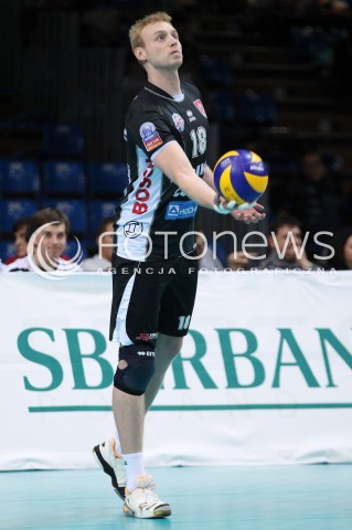  06.11.2013 RZESZOW POLAND <br />SIATKOWKA LIGA MISTRZOW MEN CEV VOLLEYBALL CHAMPIONS LEAGUE 2013 MATCH<br />ASSECO RESOVIA -  JIHOSTROJ CESKE BUDEJOVICE<br />N/Z MICHAL KRISKO SYLWETKA <br /> 