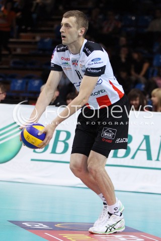  06.11.2013 RZESZOW POLAND <br />SIATKOWKA LIGA MISTRZOW MEN CEV VOLLEYBALL CHAMPIONS LEAGUE 2013 MATCH<br />ASSECO RESOVIA -  JIHOSTROJ CESKE BUDEJOVICE<br />N/Z LUKASZ PERLOWSKI SYLWETKA <br /> 