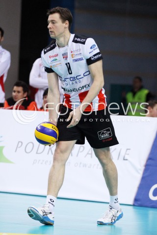  06.11.2013 RZESZOW POLAND <br />SIATKOWKA LIGA MISTRZOW MEN CEV VOLLEYBALL CHAMPIONS LEAGUE 2013 MATCH<br />ASSECO RESOVIA -  JIHOSTROJ CESKE BUDEJOVICE<br />N/Z JOCHEN SCHOPS SYLWETKA <br /> 