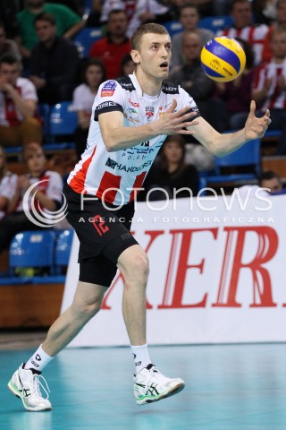  06.11.2013 RZESZOW POLAND <br />SIATKOWKA LIGA MISTRZOW MEN CEV VOLLEYBALL CHAMPIONS LEAGUE 2013 MATCH<br />ASSECO RESOVIA -  JIHOSTROJ CESKE BUDEJOVICE<br />N/Z LUKASZ PERLOWSKI SYLWETKA <br /> 