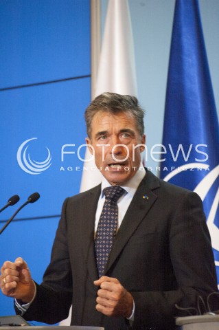  7.11.2013 WARSZAWA SPOTKANIE PREMIERA DONALDA TUSKA Z SEKRETARZEM GENERALNYM NATO ANDERSEM FOGHIEM RASMUSSENEM N/Z ANDERS FOGH RASMUSSEN  