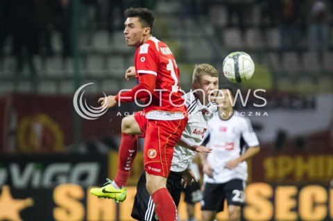  10.11.2013 LODZ PILKA NOZNA T-MOBILE EKSTRAKLASA SEZON 2012/2013 FOOTBALL POLISH EKSTRAKLASA SEASON WIDZEW LODZ - LEGIA WARSZAWA N/Z KRYSTIAN NOWAK DOMINIK FURMAN  