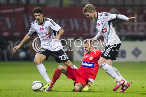  10.11.2013 LODZ PILKA NOZNA T-MOBILE EKSTRAKLASA SEZON 2012/2013 FOOTBALL POLISH EKSTRAKLASA SEASON WIDZEW LODZ - LEGIA WARSZAWA N/Z DOMINIK FURMAN VELJKO BATROVIC HELIO PINTO   