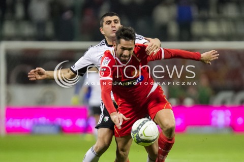  10.11.2013 LODZ PILKA NOZNA T-MOBILE EKSTRAKLASA SEZON 2012/2013 FOOTBALL POLISH EKSTRAKLASA SEASON WIDZEW LODZ - LEGIA WARSZAWA N/Z DE AMO PEREZ JONATHAN WLADIMIR DVALISHVILI   