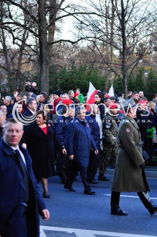  11.11.2013 WARSZAWA <br />MARSZ NIEPODLEGLOSCI 2013 <br />N/Z BRONISLAW KOMOROWSKI PREZYDENT RP<br /> 