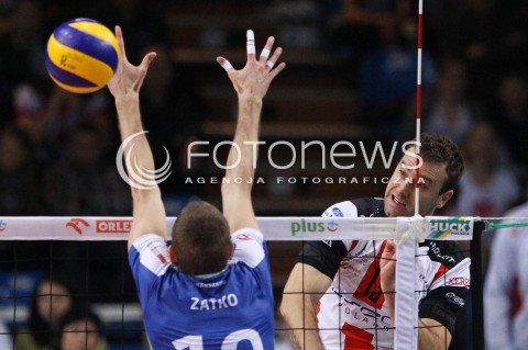 16.11.2013 RZESZOW <br />SIATKOWKA PLUS LIGA 2013/2014 MEN VOLLEYBALL POLAND POLISH PLUSLIGA LEAGUE SEASON 2013/2014 <br />MECZ ASSECO RESOVIA RZESZOW - AZS POLITECHNIKA WARSZAWSKA <br />N/Z PETER VERES JURAJ ZATKO <br /> 