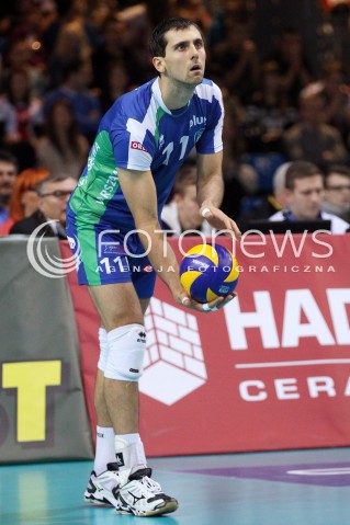  16.11.2013 RZESZOW <br />SIATKOWKA PLUS LIGA 2013/2014 MEN VOLLEYBALL POLAND POLISH PLUSLIGA LEAGUE SEASON 2013/2014 <br />MECZ ASSECO RESOVIA RZESZOW - AZS POLITECHNIKA WARSZAWSKA <br />N/Z IVAN KOLEV SYLWETKA<br /> 