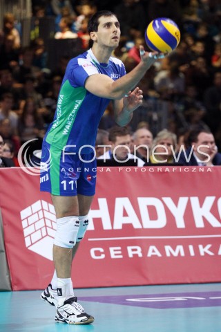  16.11.2013 RZESZOW <br />SIATKOWKA PLUS LIGA 2013/2014 MEN VOLLEYBALL POLAND POLISH PLUSLIGA LEAGUE SEASON 2013/2014 <br />MECZ ASSECO RESOVIA RZESZOW - AZS POLITECHNIKA WARSZAWSKA <br />N/Z IVAN KOLEV SYLWETKA<br /> 