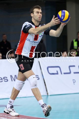  16.11.2013 RZESZOW <br />SIATKOWKA PLUS LIGA 2013/2014 MEN VOLLEYBALL POLAND POLISH PLUSLIGA LEAGUE SEASON 2013/2014 <br />MECZ ASSECO RESOVIA RZESZOW - AZS POLITECHNIKA WARSZAWSKA <br />N/Z PETER VERES SYLWETKA<br /> 
