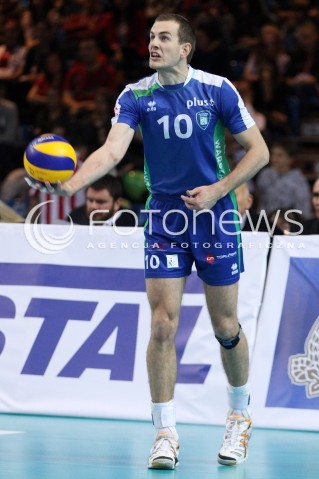  16.11.2013 RZESZOW <br />SIATKOWKA PLUS LIGA 2013/2014 MEN VOLLEYBALL POLAND POLISH PLUSLIGA LEAGUE SEASON 2013/2014 <br />MECZ ASSECO RESOVIA RZESZOW - AZS POLITECHNIKA WARSZAWSKA <br />N/Z JURAJ ZATKO SYLWETKA<br /> 