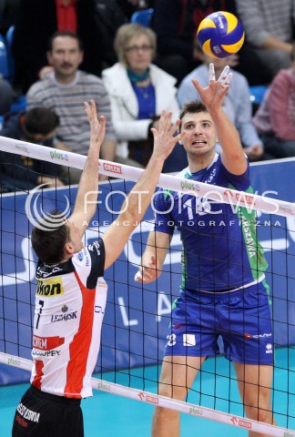  16.11.2013 RZESZOW <br />SIATKOWKA PLUS LIGA 2013/2014 MEN VOLLEYBALL POLAND POLISH PLUSLIGA LEAGUE SEASON 2013/2014 <br />MECZ ASSECO RESOVIA RZESZOW - AZS POLITECHNIKA WARSZAWSKA <br />N/Z ADRIAN GONTARIU OLIEG ACHREM ALEH AKHREM <br /> 